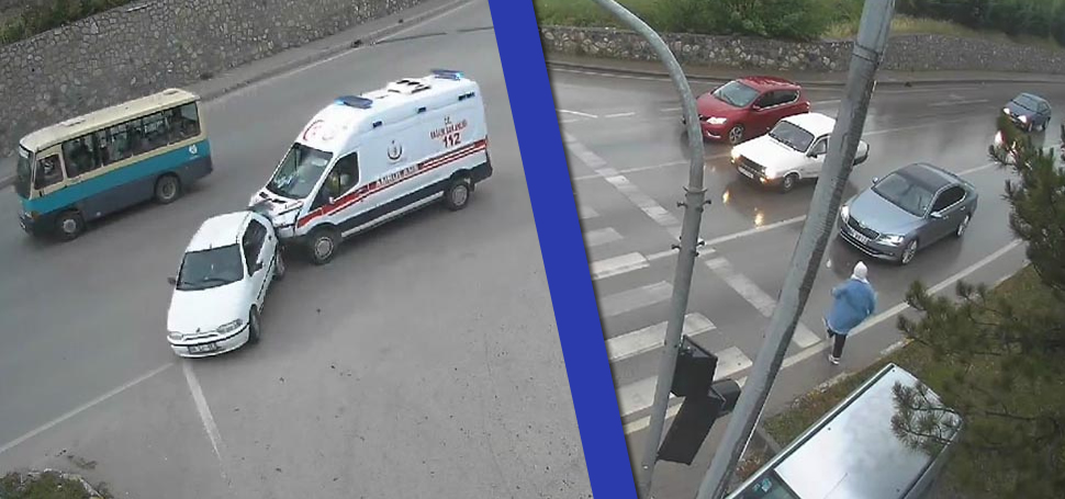 Karabük’te, kavşaklarda sürücülerin dikkatsizliği nedeniyle yaşanan kazalar kentin farklı noktalarına