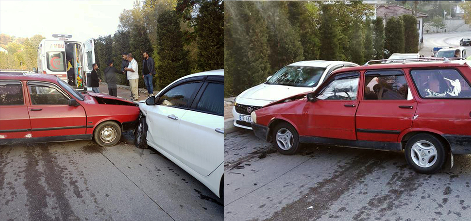 Karabük’ün Safranbolu ilçesinde 2 otomobilin çarpışması sonucu 1 kişi yaralandı.