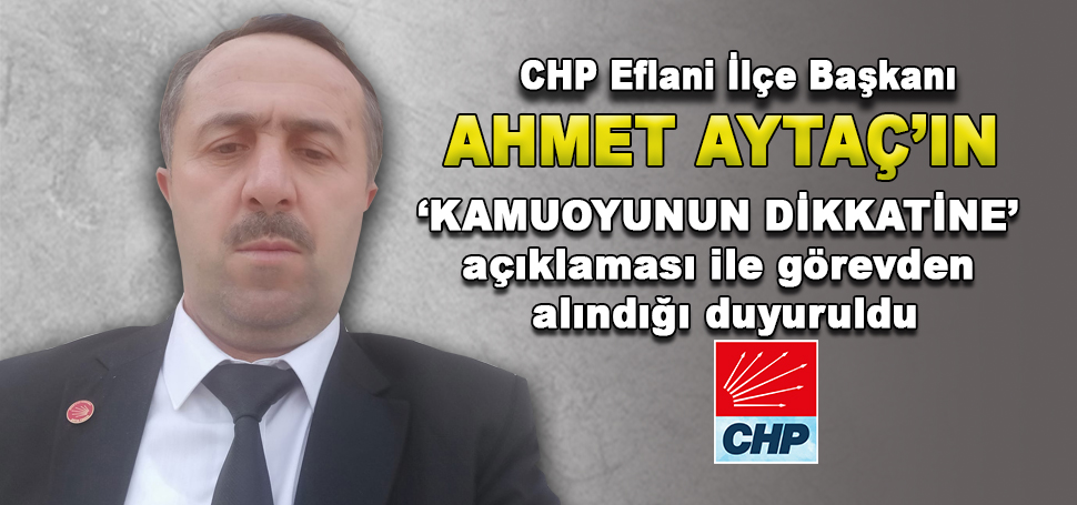 CHP Karabük İl Başkanlığı az önce Karabük Yerel Basınına ‘Kamuoyunun