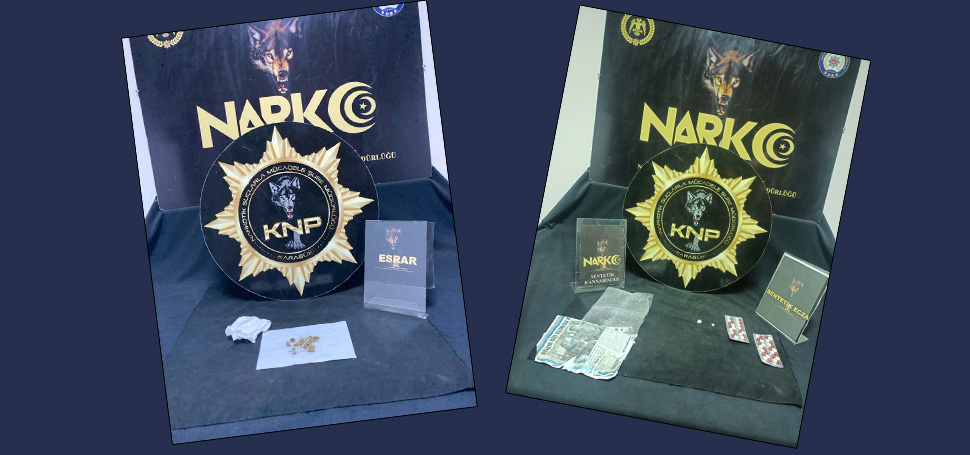 Karabük’te emniyet ekiplerince düzenlenen iki ayrı operasyonda uyuşturucu madde ile