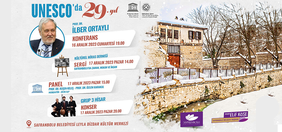 Safranbolu Belediyesi 16 ve 17 Aralık tarihlerinde konferanstan, sergiye, panelden