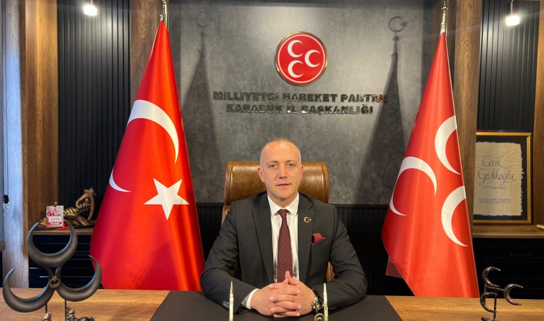 Milliyetçi Hareket Partisi Karabük İl Başkanı Cenk Gedikoğlu 24 Kasım