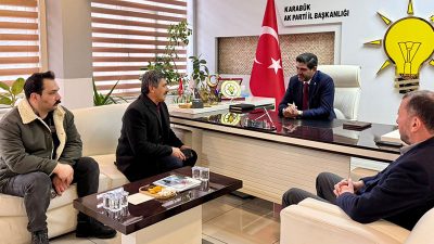 AK Parti Karabük İl Başkanı Ferhat Salt, parti binasında düzenlenen
