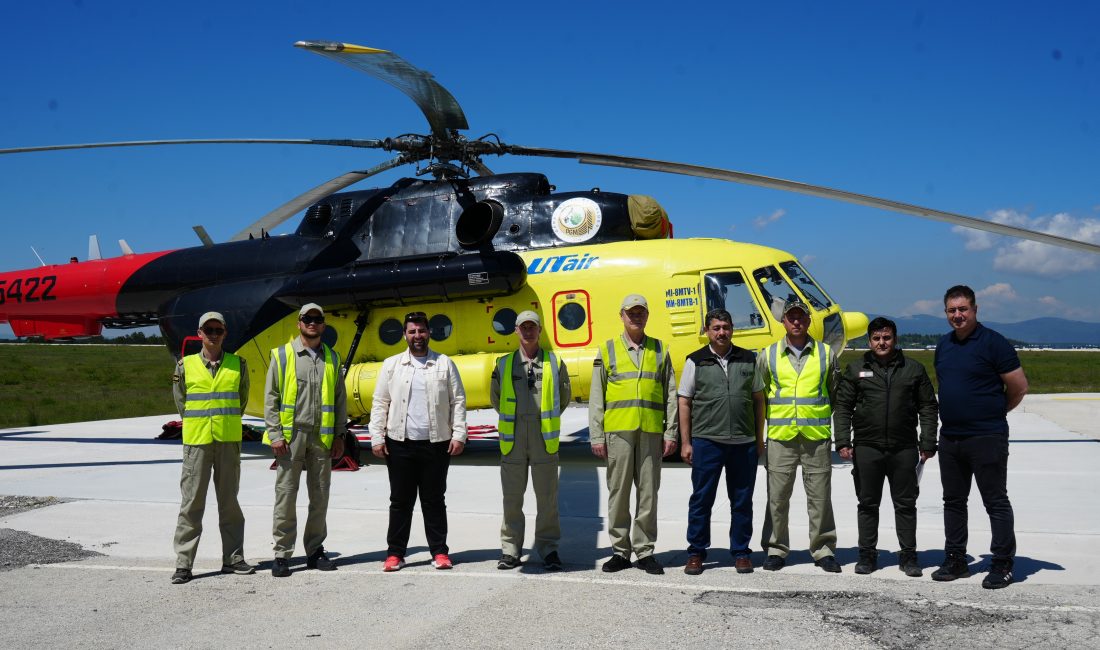 Karadeniz Bölgesi’nde artan orman yangın riskine karşı, yangın söndürme helikopteri