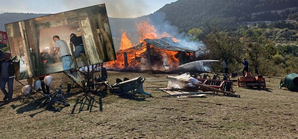 Karabük Valiliği, Ovacık ilçesindeki metruk bina, ahır ve samanlık yangınlarının