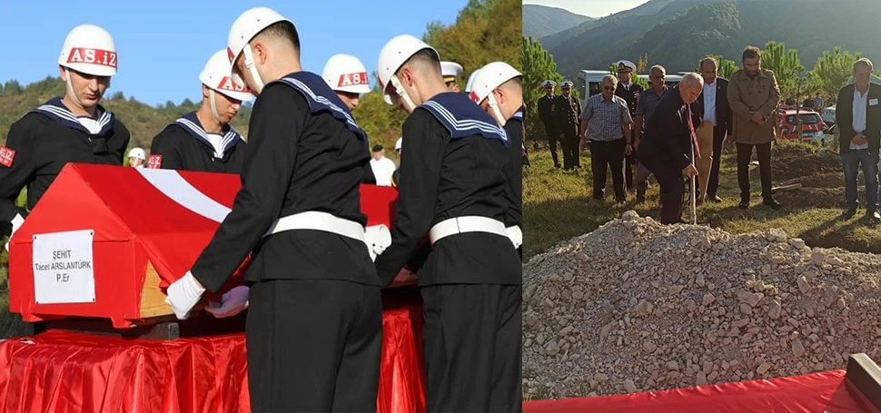 Bartın‘da bulunan Şehit Piyade Er Tacet Aslantürk’ün mezarı, 54 yıl