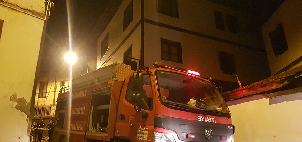 Karabük’ün Safranbolu ilçesinde tarihi bir konakta çamaşır makinesinden çıkan yangın
