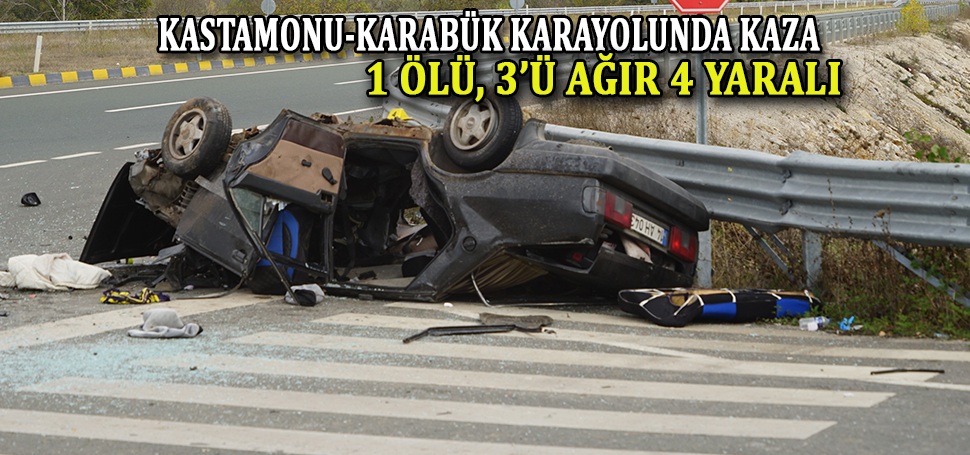 Kastamonu’nun Araç ilçesinde iki otomobilin kavşakta çarpışması neticesinde meydana gelen