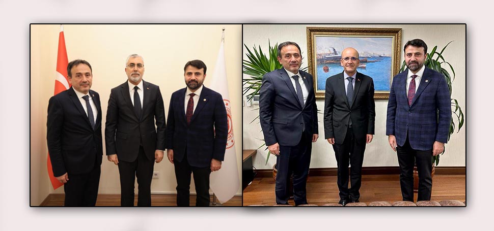 AK Parti Karabük Milletvekili Cem Şahin ve Ali Keskinkılıç, bakan