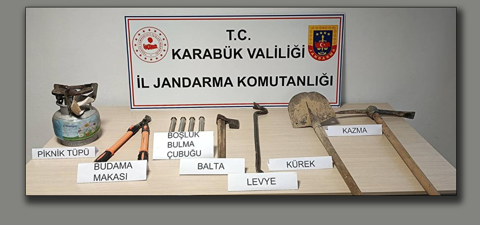 Karabük’te kaçak kazı yapan 5 kişi suçüstü yakalandı. Karabük İl