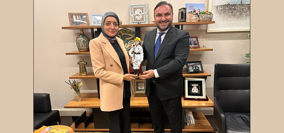 İş insanı Nejdet Tıskaoğlu, Cumhurbaşkanı Başdanışmanı Saadet Oruç’u Cumhurbaşkanlığı Külliyesi’ndeki