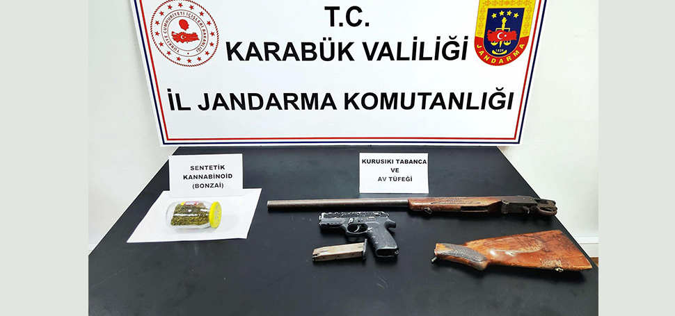 Karabük’te jandarma ekipleri uyuşturucu ile mücadele çerçevesinde düzenlediği operasyonda 2
