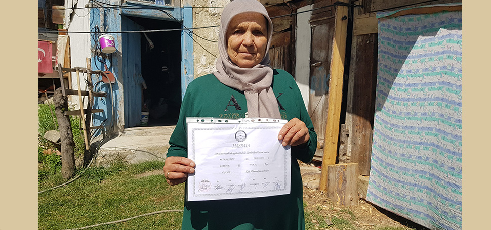 Karabük’ün Ovacık ilçesinde yaşayan Kezban Şahin(64) tek aday olarak katıldığı