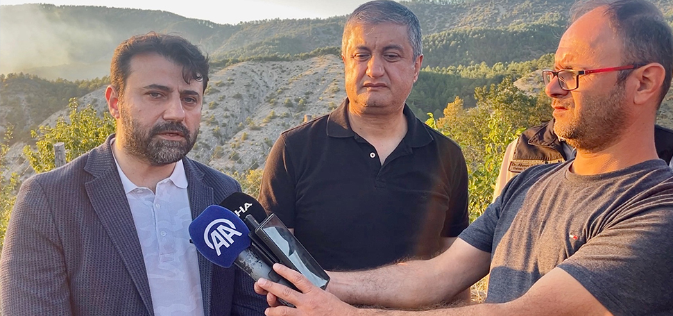 AK Parti Karabük Milletvekili Cem Şahin, Ovacık ilçesinde çıkan orman