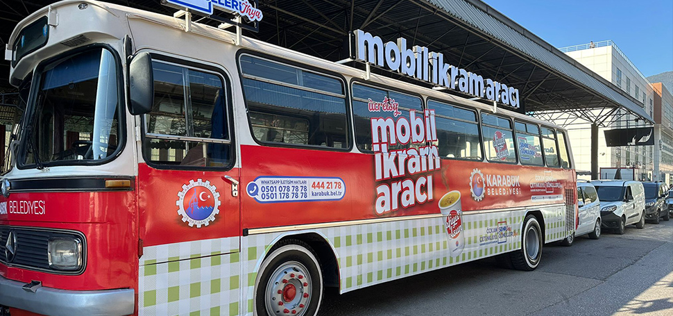 Karabük Belediyesi’nin ücretsiz mobil ikram aracı, bugün itibarıyla hizmet vermeye