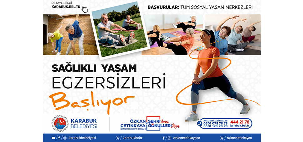Karabük Belediyesi, sağlıklı ve zinde bir yaşam sürmek isteyen vatandaşlar