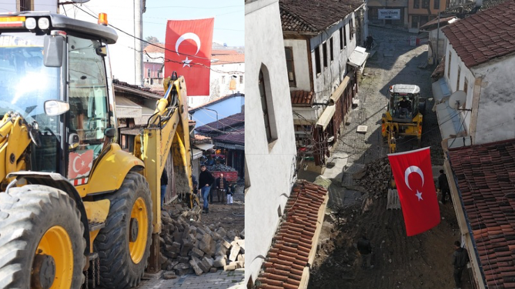 Safranbolu Belediyesi, Tarihi Kent’te yer alan Manifaturacılar Çarşısı’nda tarihi dokuyu