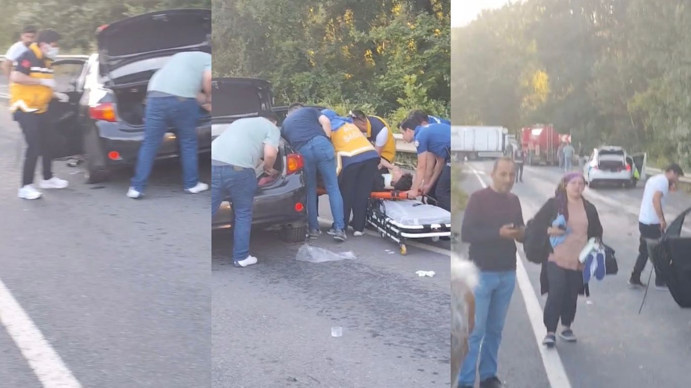 Karabük-Zonguldak karayolunda meydana gelen zincirleme trafik kazasında 1 kişi hayatını