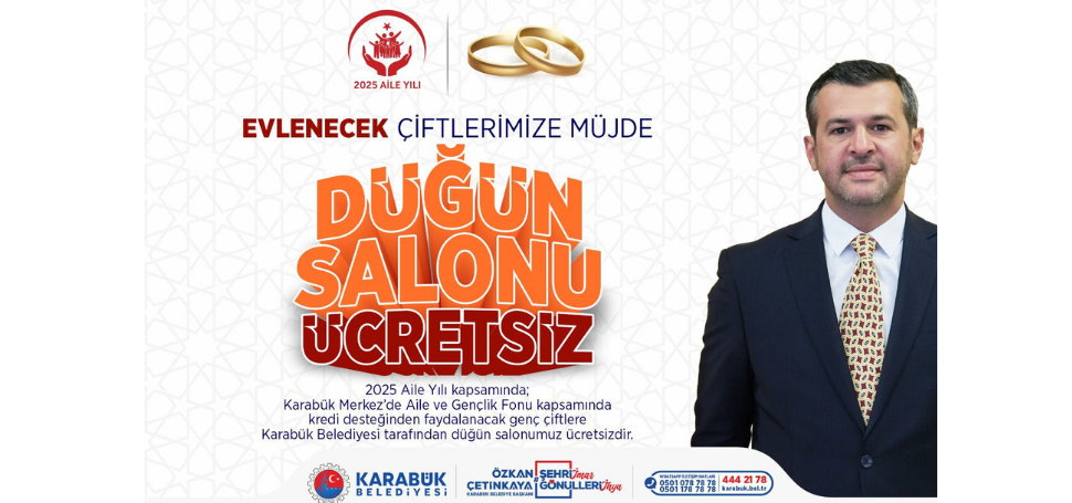 Karabük Belediyesi, Evliliğe Adım Atan Çiftleri Yalnız Bırakmıyor