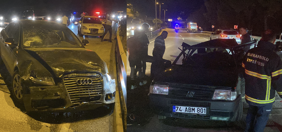 Karabük‘ün Safranbolu ilçesinde iki otomobilin karıştığı kazada 1 kişi hayatını