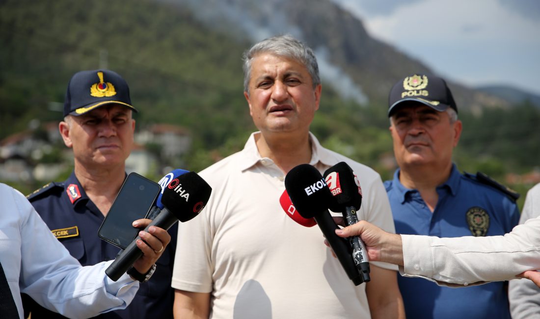Karabük Valisi Mustafa Yavuz, 24 saattir devam eden orman yangının