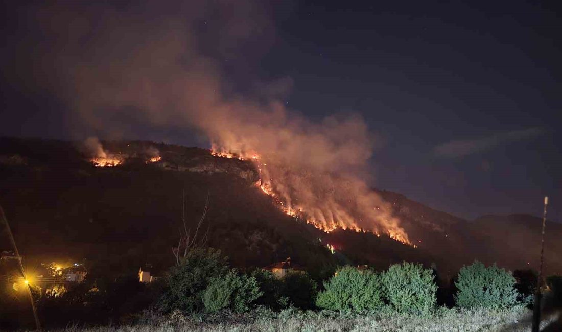Karabük’te çıkan orman yangınında 9 saat geride kalırken, söndürme çalışmaları