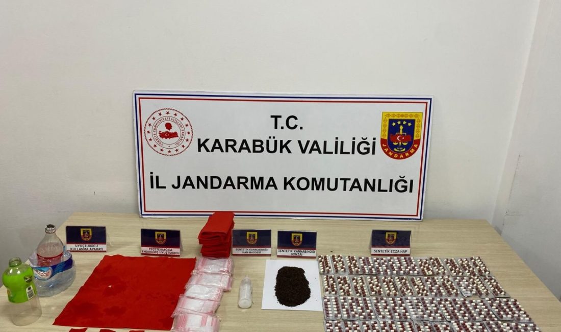 Karabük’te jandarma ekiplerinin gerçekleştirdiği 3 farklı operasyonda 6 şüpheli gözaltına