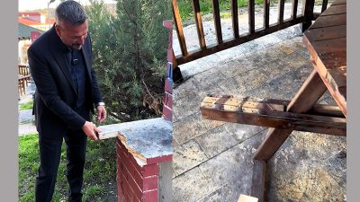 Karabük’ün Eskipazar ilçesinde belediyeye ait bir parkta bulunan kamelyalar ile