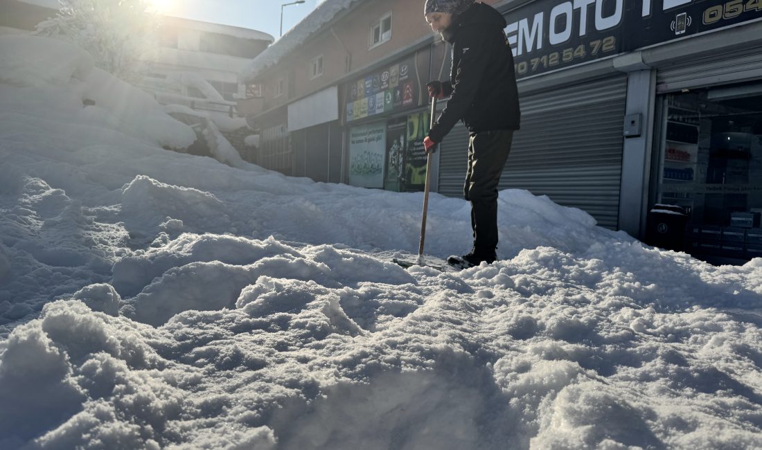 Karabük’ün Safranbolu ilçesinde 3 gün süren kar yağışının ardından sanayi