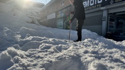 Karabük’ün Safranbolu ilçesinde 3 gün süren kar yağışının ardından sanayi