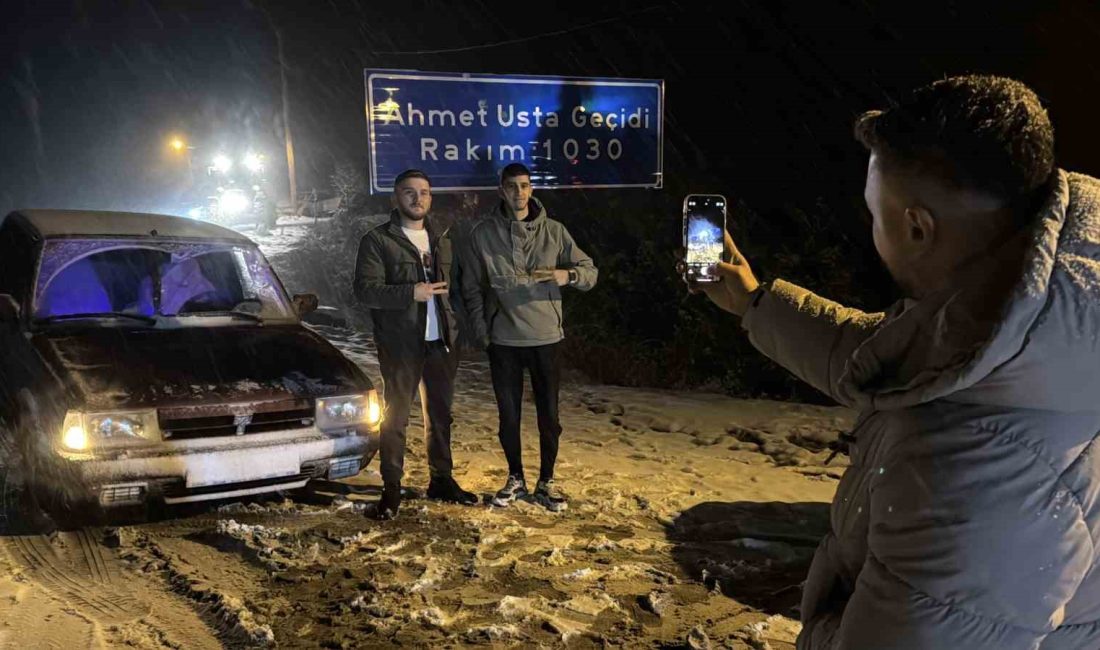 Kar yağışını fırsat bilen vatandaşlar, Karabük’ün yüksek kesimlerine akın ederek