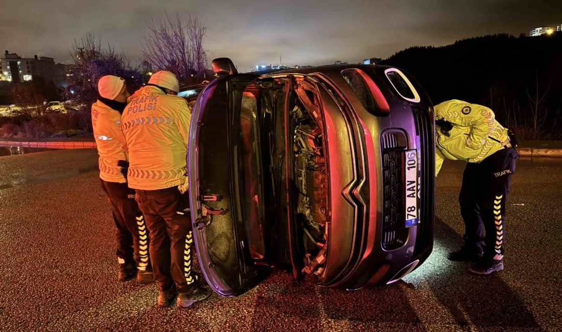 Karabük’te kontrolden çıkan hafif ticari aracın devrilmesi sonucu 1 kişi