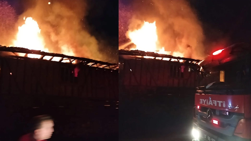 Kastamonu’da çıkan yangında iki katlı ahşap ev zarar gördü. Merkeze