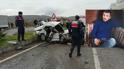 Zonguldak’ta bir otomobilin çakıl taşıyan kamyona çarptığı kazada sürücüden sonra