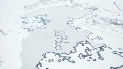 Kastamonu’nun Devrekani ilçesinde soğuk hava nedeniyle yüzeyi buz tutan Kulaksızlar