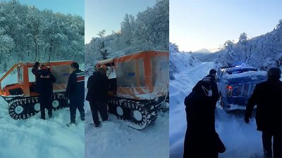 Karabük’ün Yenice ilçesinde kemoterapi tedavisi gören bir kişi, yoğun kar