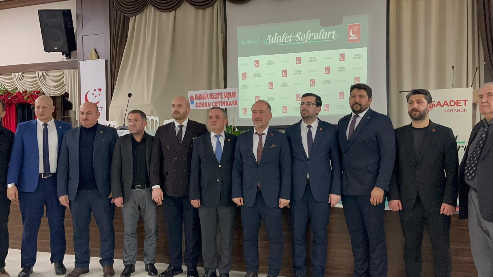 Saadet Partisi Karabük İl Başkanlığı tarafından düzenlenen “Adalet Sofrası” iftar