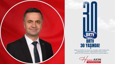 Eflani Belediye Başkanı Hüsnü Akın, BRTV’nin 30.Yıl dönümü dolayısıyla kutlama