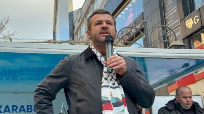 Karabük‘te, İsrail’in Filistin’e yönelik saldırılarına tepki göstermek için sivil toplum
