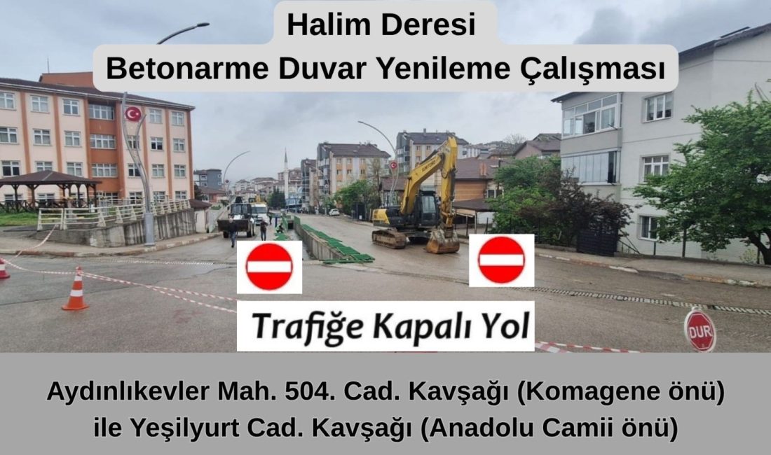 Karabük’te Tevfik Fikret Caddesi’nin bir bölümünde yürütülecek çalışmalar nedeniyle trafik
