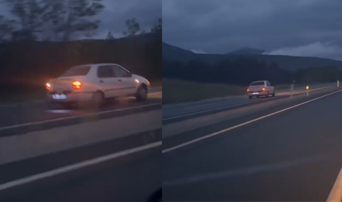Karabük‘ün Safranbolu ilçesinde otomobili ile kilometrelerce ters şeritte ilerleyerek trafiği